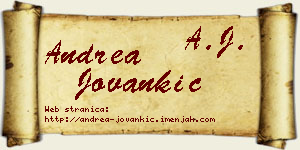 Andrea Jovankić vizit kartica